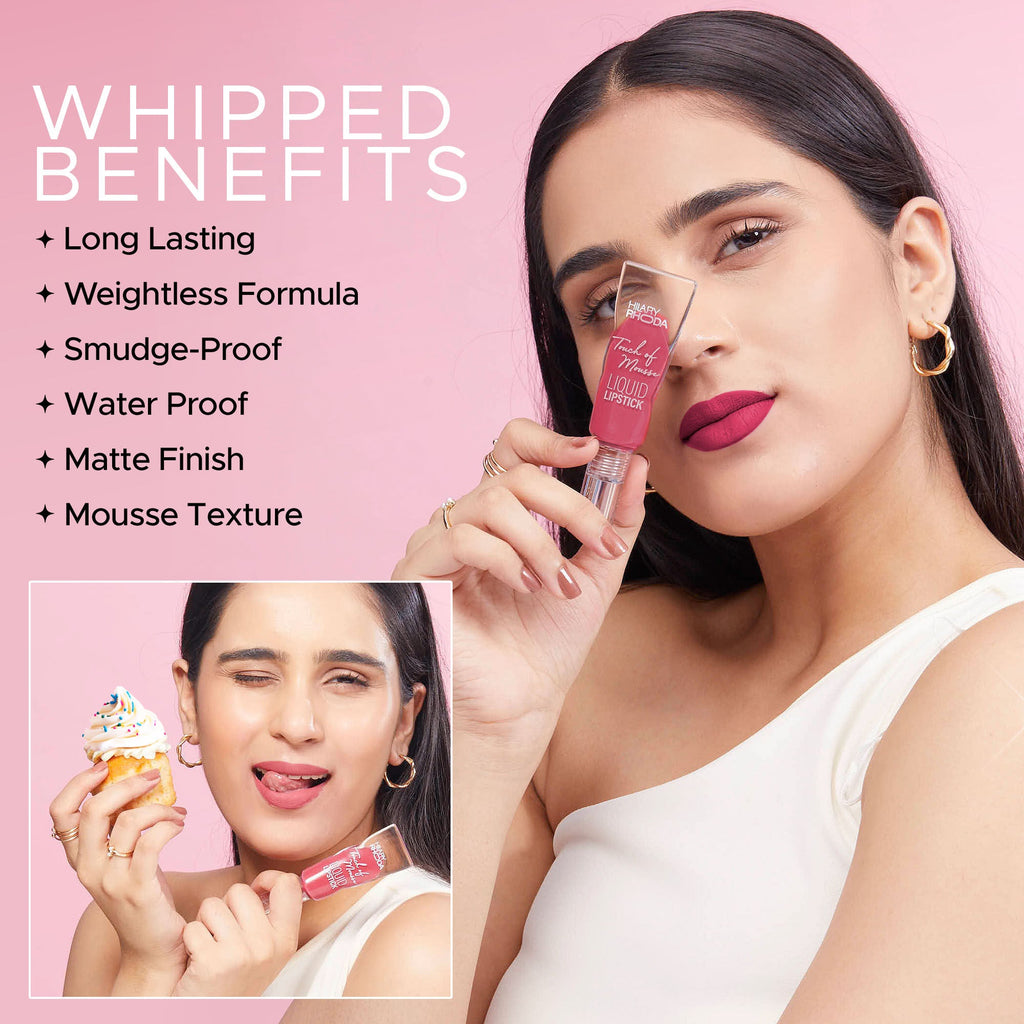 Hilary Rhoda Touch Of Mousse Waterproof Lipstick - Extra Plum 06 | Grocsy