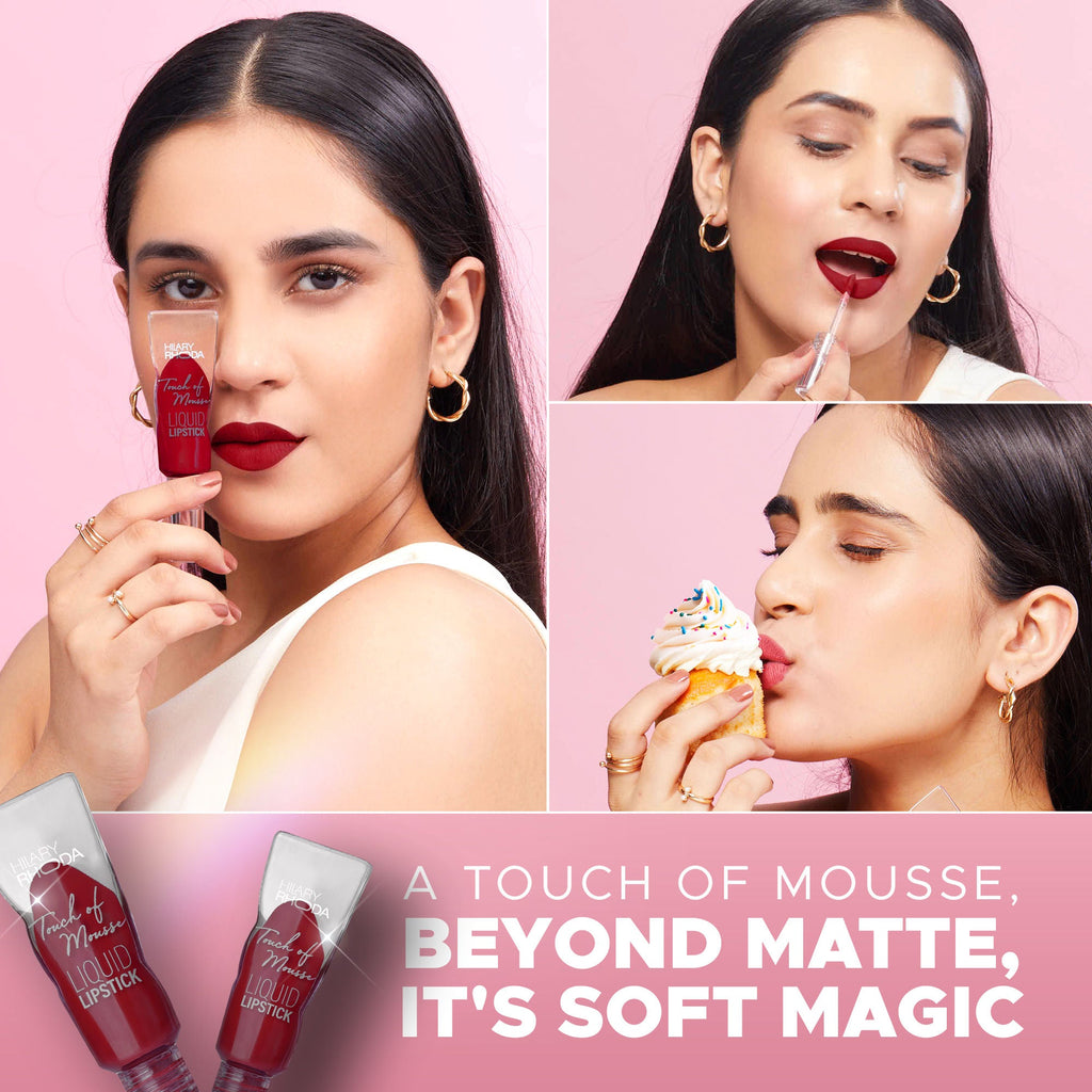 Hilary Rhoda Touch Of Mousse Waterproof Lipstick - Maroon Callin 11 | Grocsy