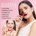 Hilary Rhoda Touch Of Mousse Waterproof Lipstick - Extra Maroon 12 | Grocsy
