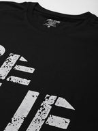 Alcis Men Black & White Typography Printed T-shirt | Grocsy