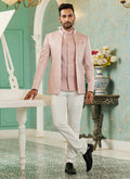 Raivat Ethnic Art Silk Embroidery and Thread Work Jodhpuri in Onion Pink Colour | Grocsy