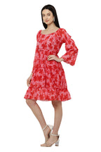 PAVONINE Red Color Flower Notch Midi For Girls | Grocsy