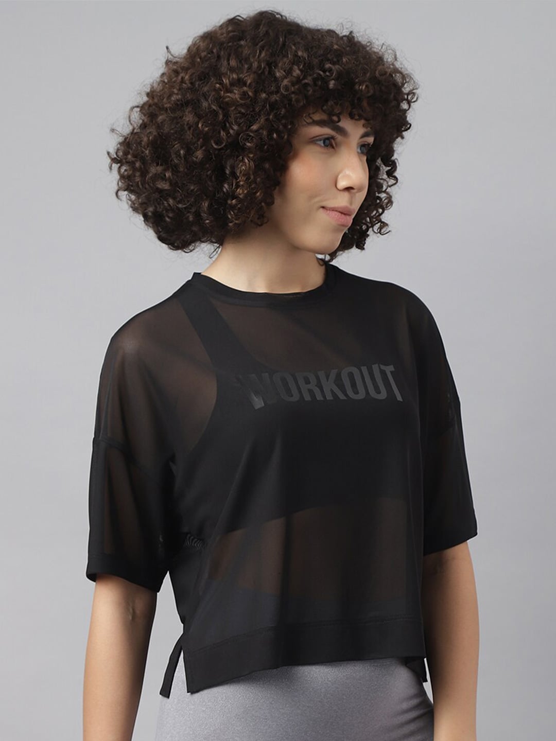 MKH Women Typography Printed Dri-FIT Sports T-Shirt | Grocsy