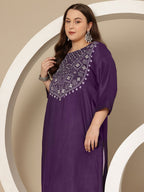 Sztori Plus Size Geometric Print Kurta | Grocsy