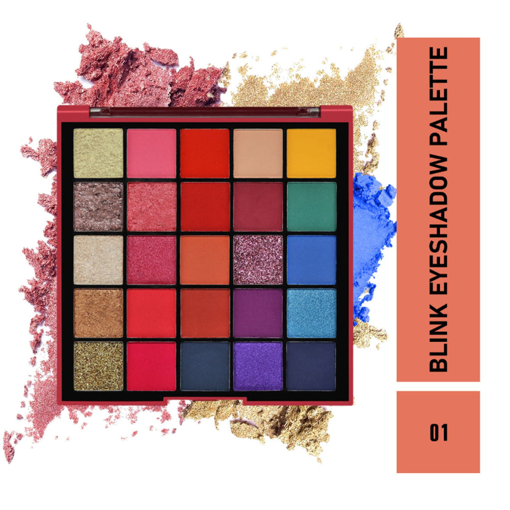 Matt Look 25 Colors Blink Eyeshadow Palette - 01 | Grocsy