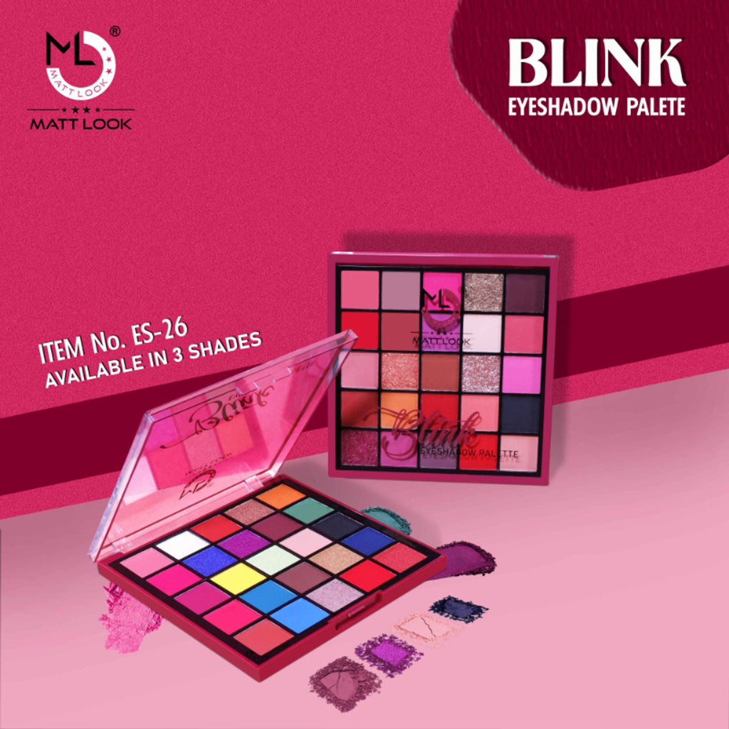 Matt Look 25 Colors Blink Eyeshadow Palette - 01 | Grocsy