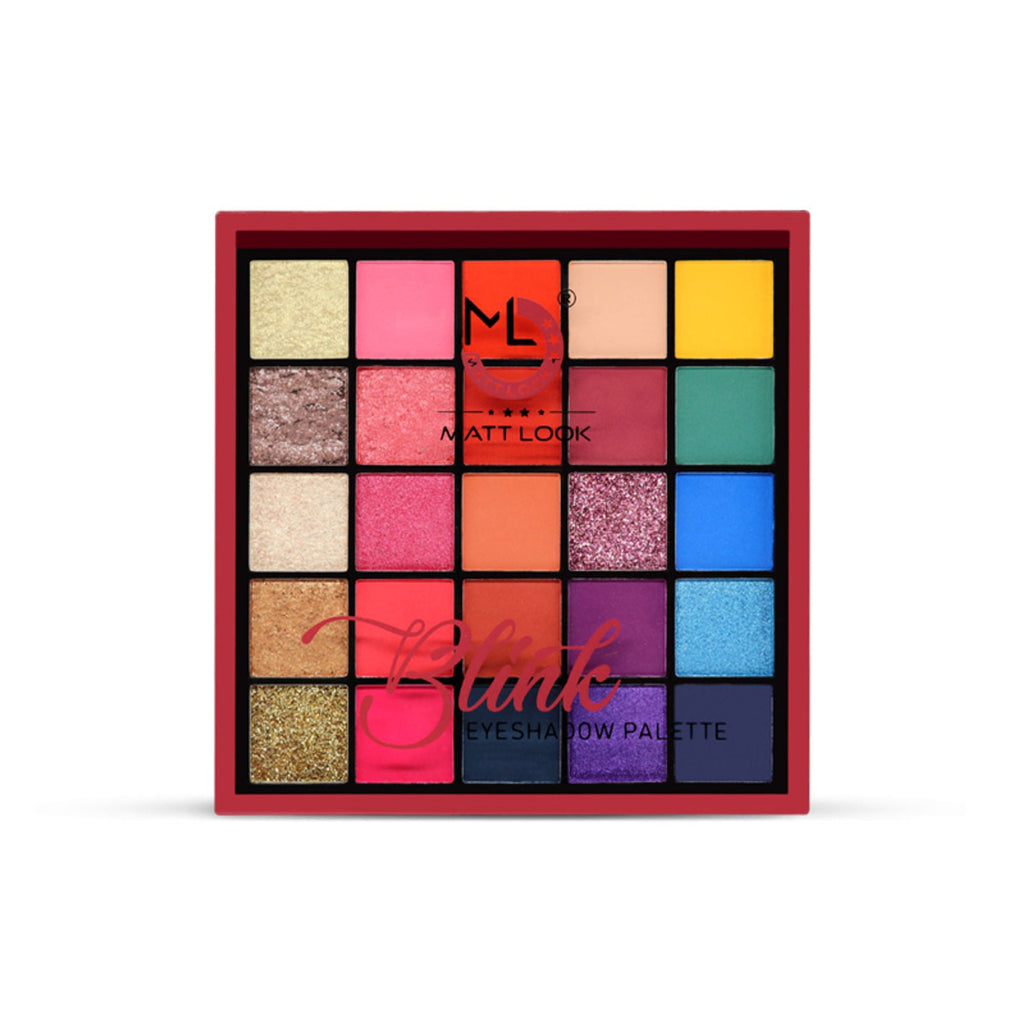 Matt Look 25 Colors Blink Eyeshadow Palette - 01 | Grocsy