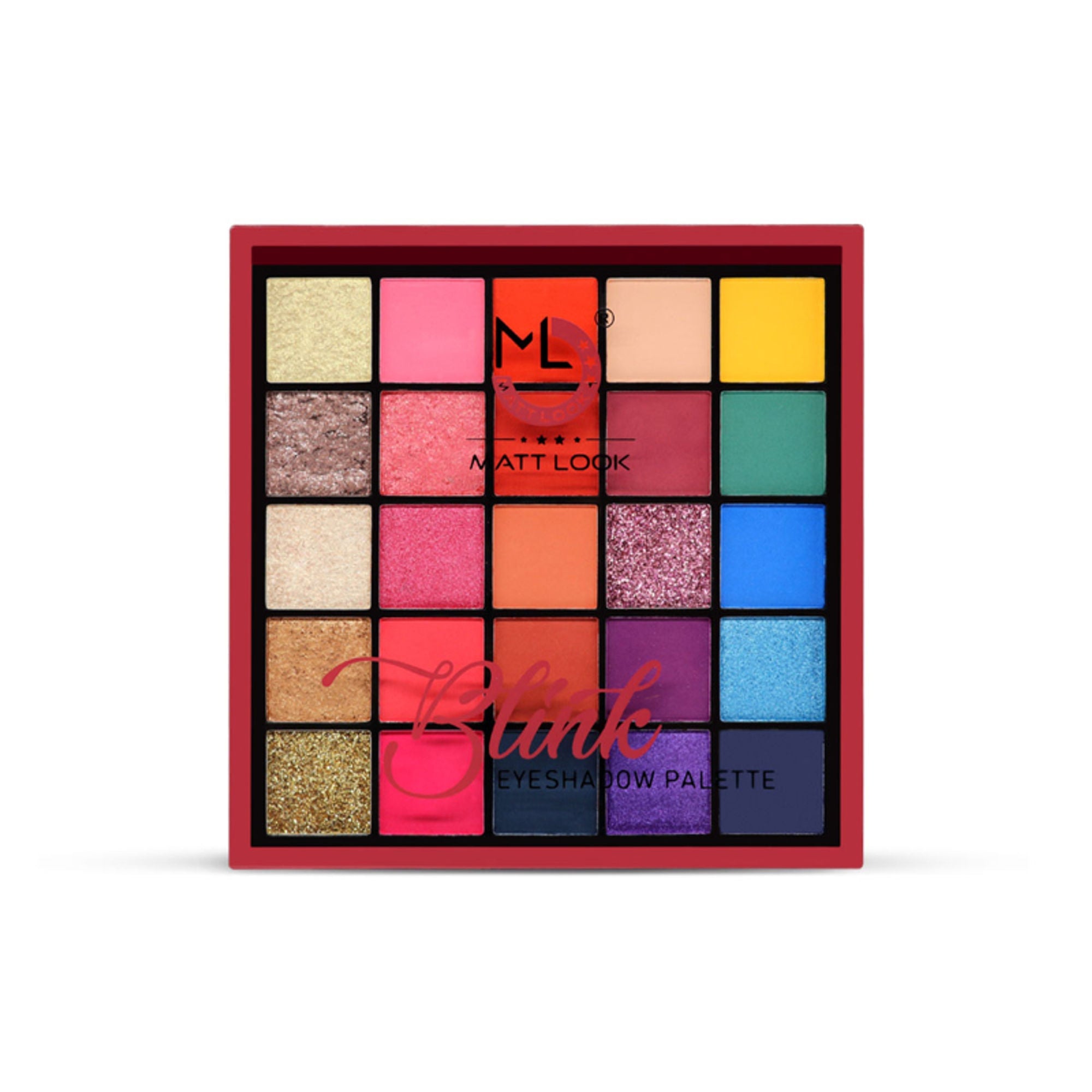 Matt Look 25 Colors Blink Eyeshadow Palette - 01 | Grocsy