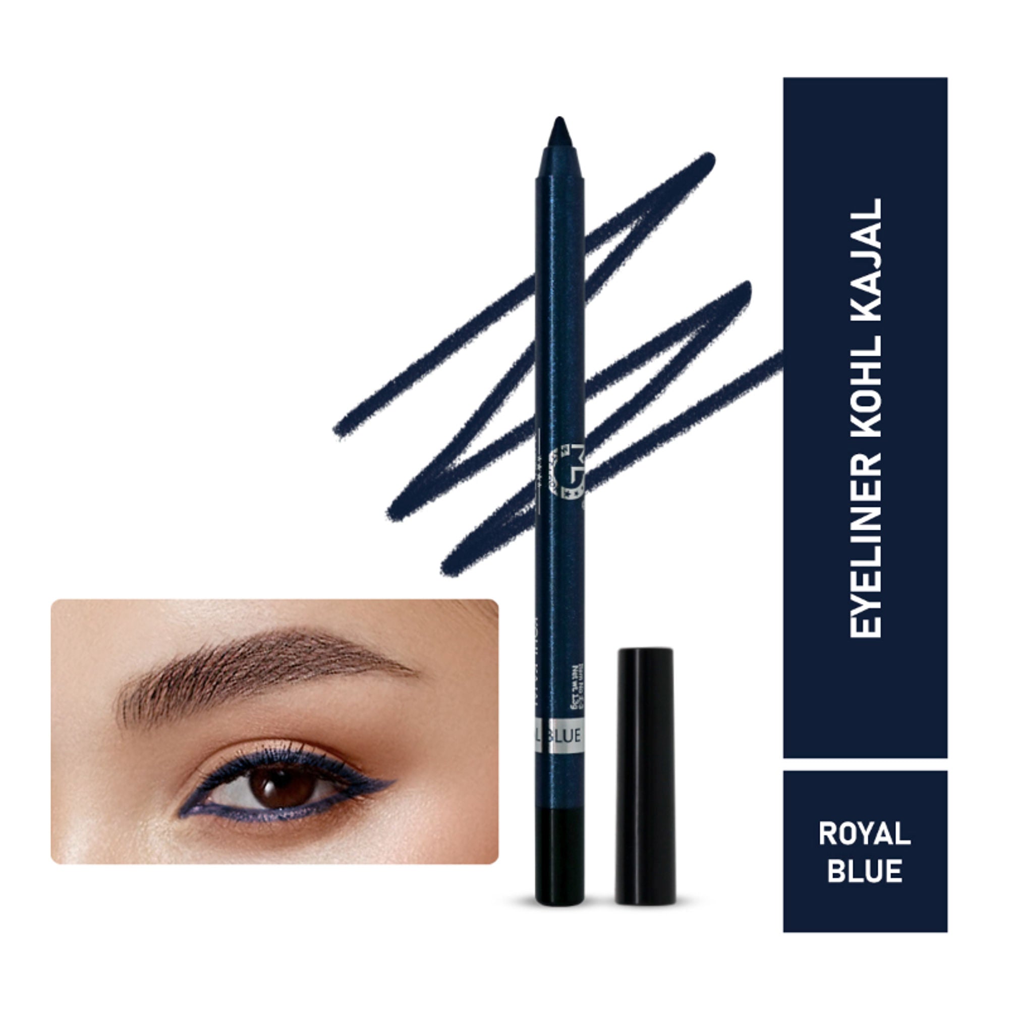 Matt Look Single Stroke Eyeliner Kohl Kajal - Royal Blue | Grocsy