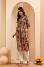 Vaasva Women Ajrakh Printed Kurta Pant Set | Grocsy