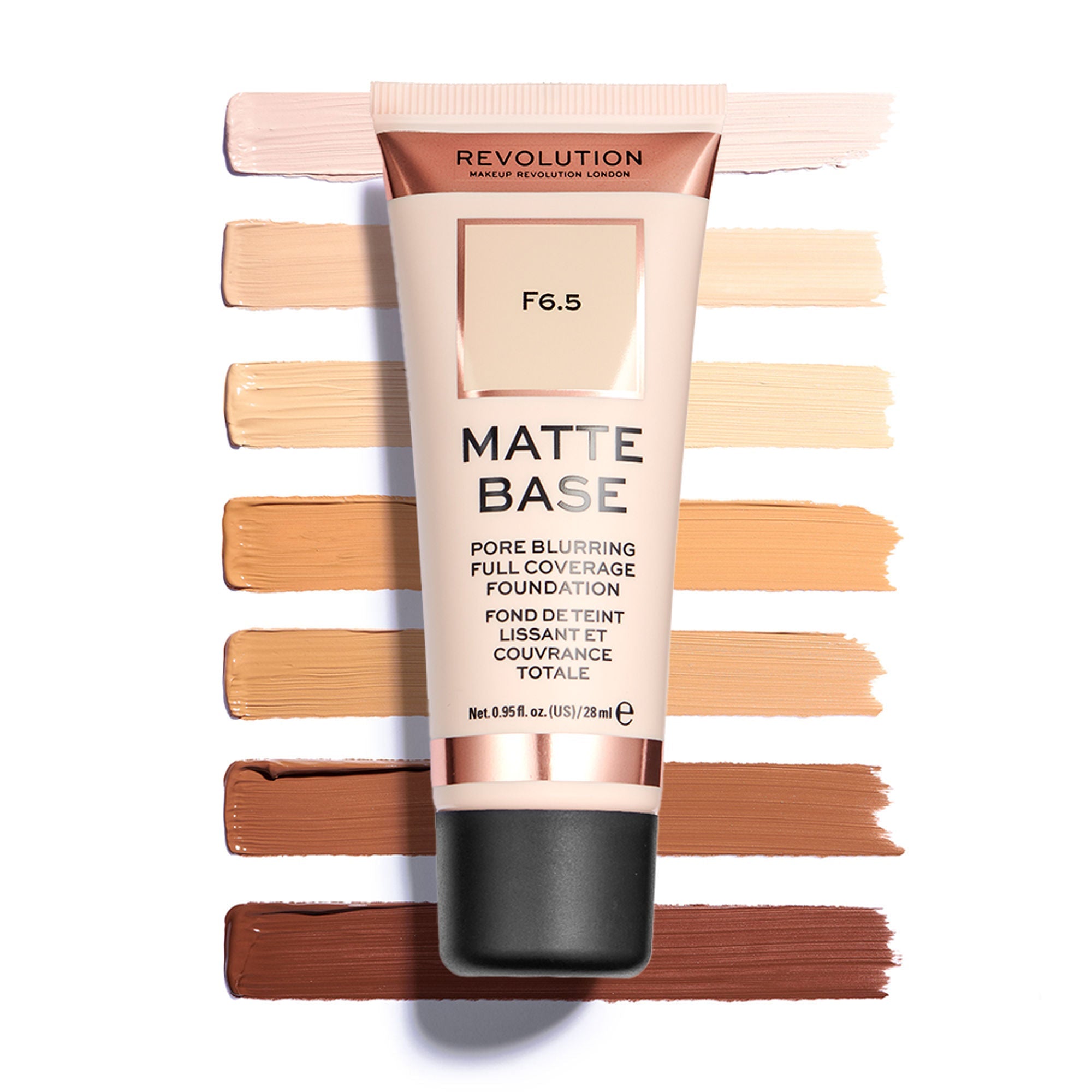Makeup Revolution Matte Base Foundation - F6.5 | Grocsy