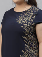 Sztori Plus Size Floral Printed Crepe Kurta | Grocsy