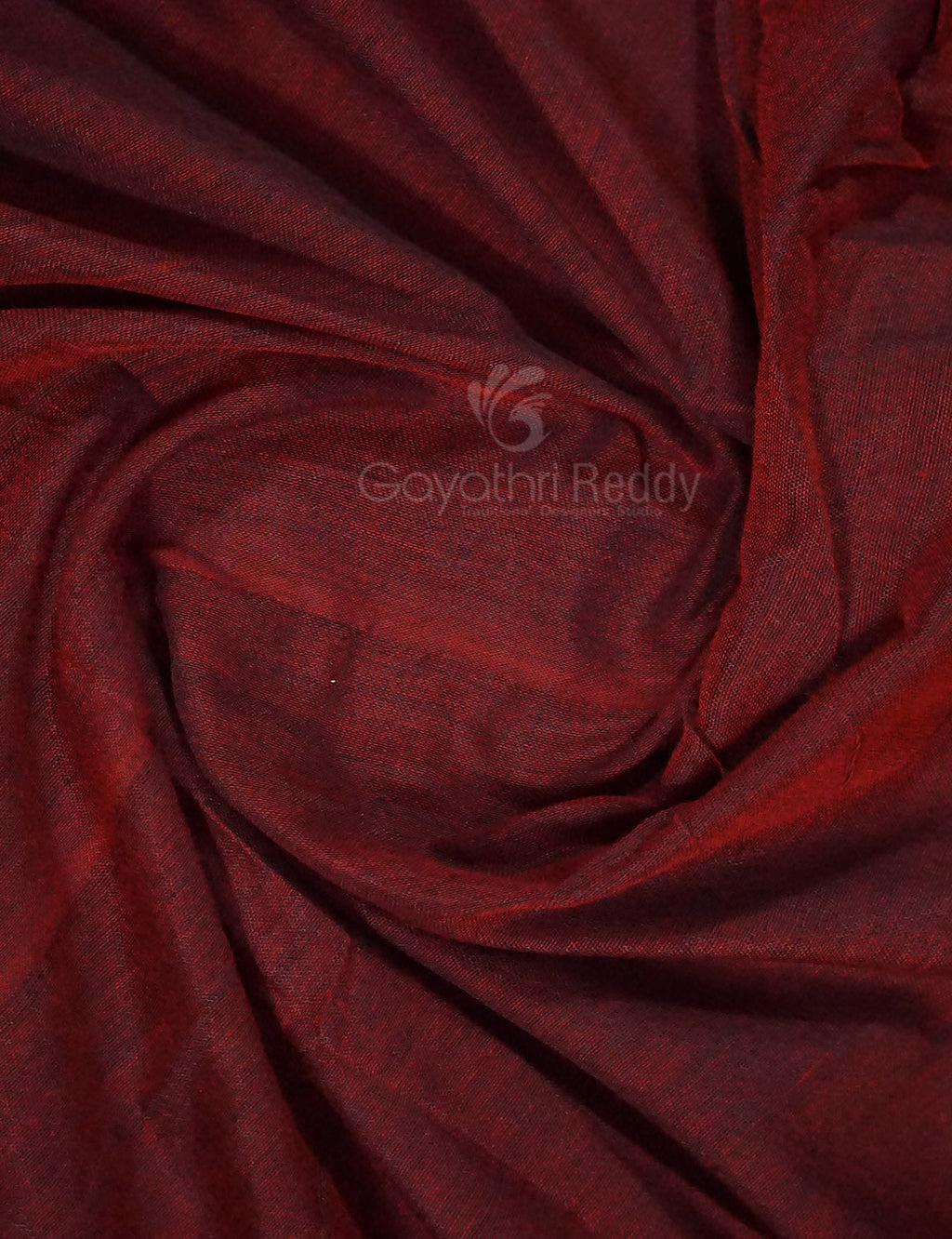 Maroon And Ink Blue Colour Pure Kadi Cotton Saree By Gayathri Reddy Designer Studio | Grocsy