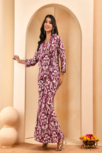 Vaasva Women Ikat Cord Set With Bell Bottom Pants | Grocsy