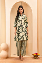Vaasva Women Floral Aline Printed Cord Set | Grocsy