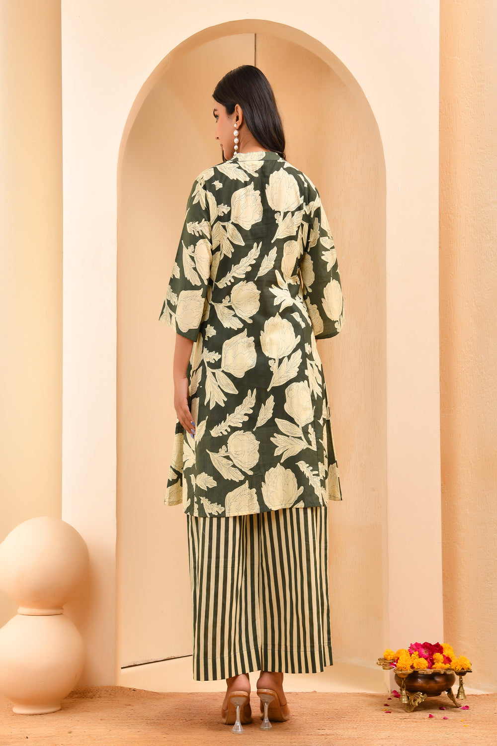 Vaasva Women Floral Aline Printed Cord Set | Grocsy