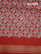 Shades of Mango Yellow Colour Patola Print Semi Chanderi Saree By Gayathri Reddy Designer Studio | Grocsy