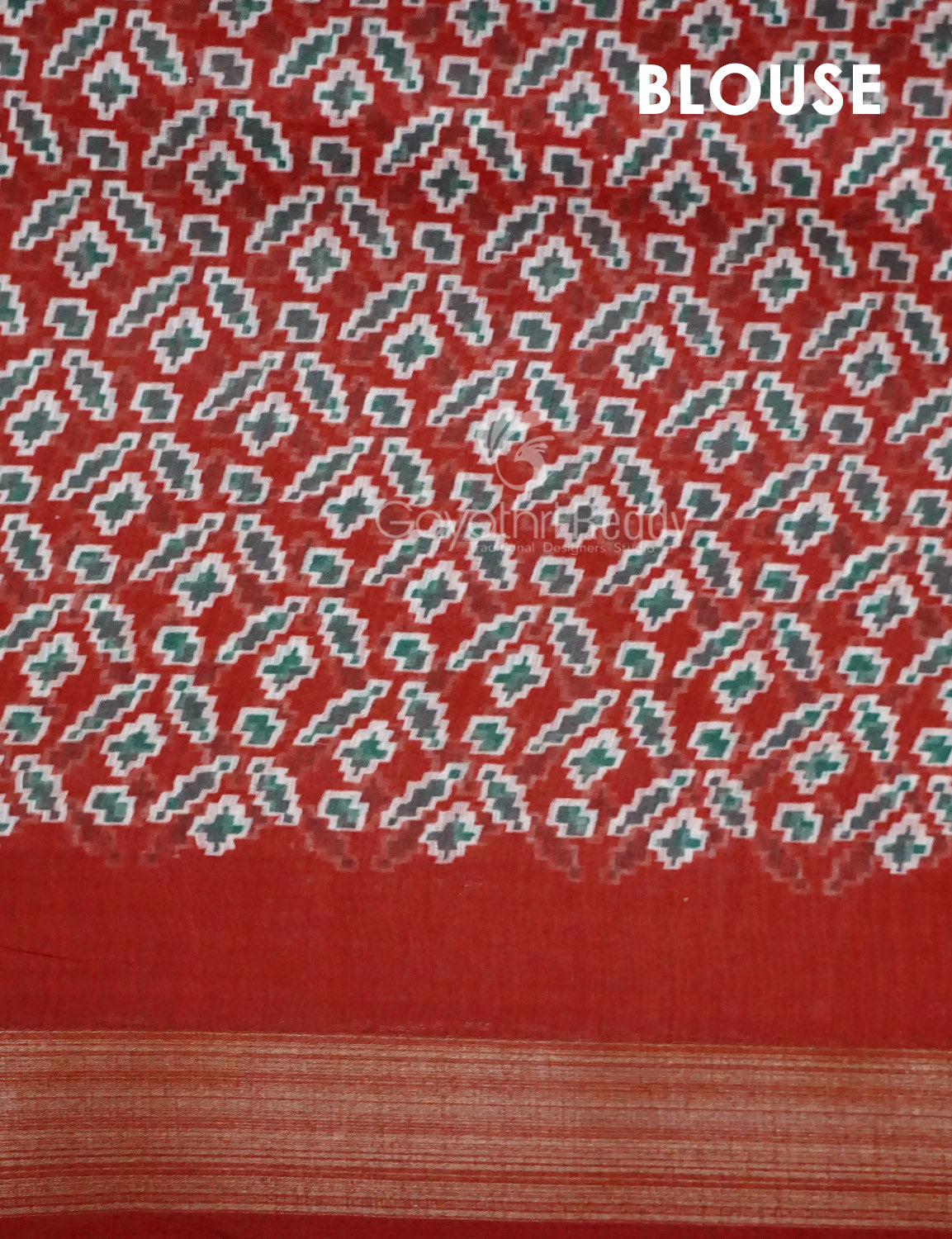 Shades of Mango Yellow Colour Patola Print Semi Chanderi Saree By Gayathri Reddy Designer Studio | Grocsy