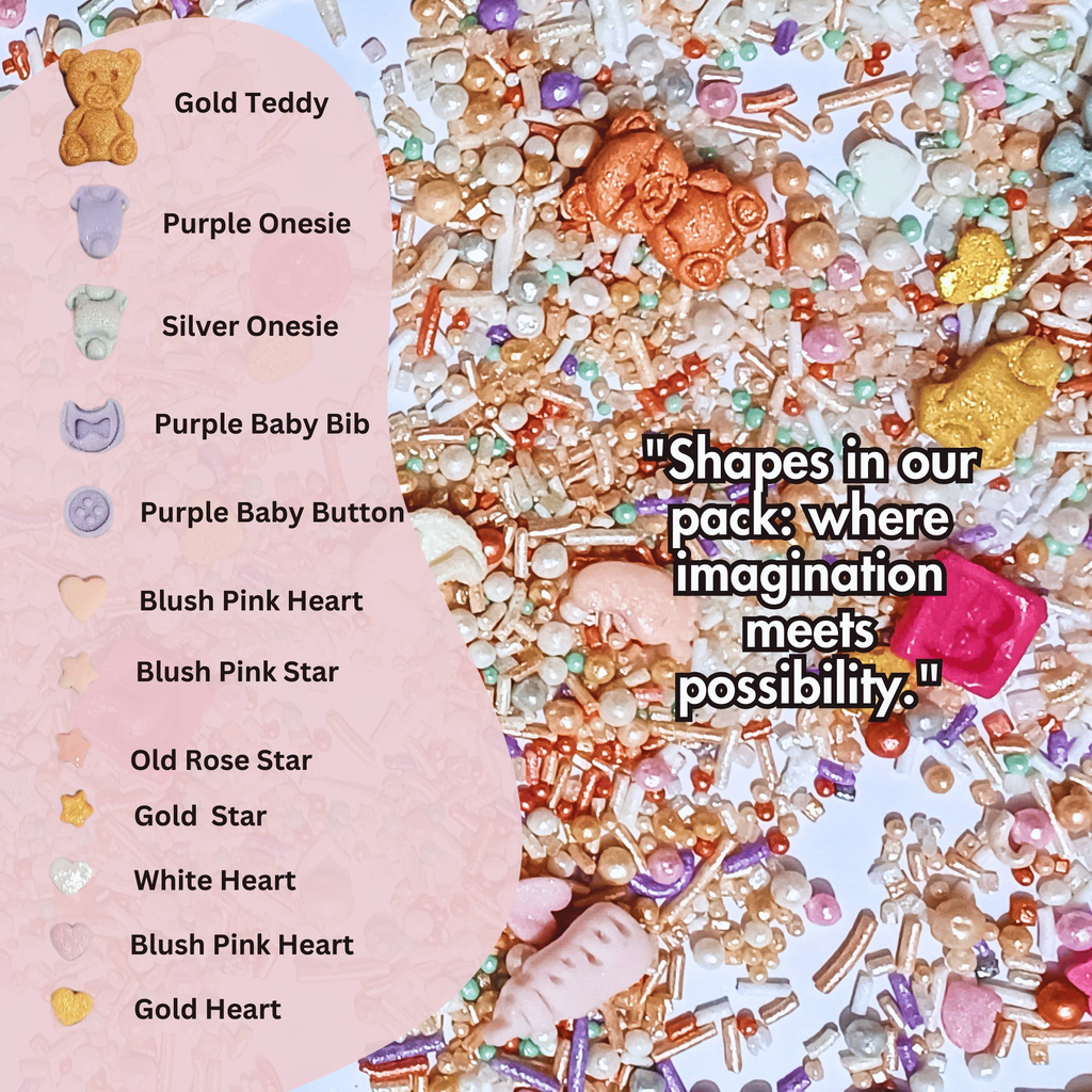 Confect Girls Baby Shower Sprinkles | Edible Sprinkles | Grocsy