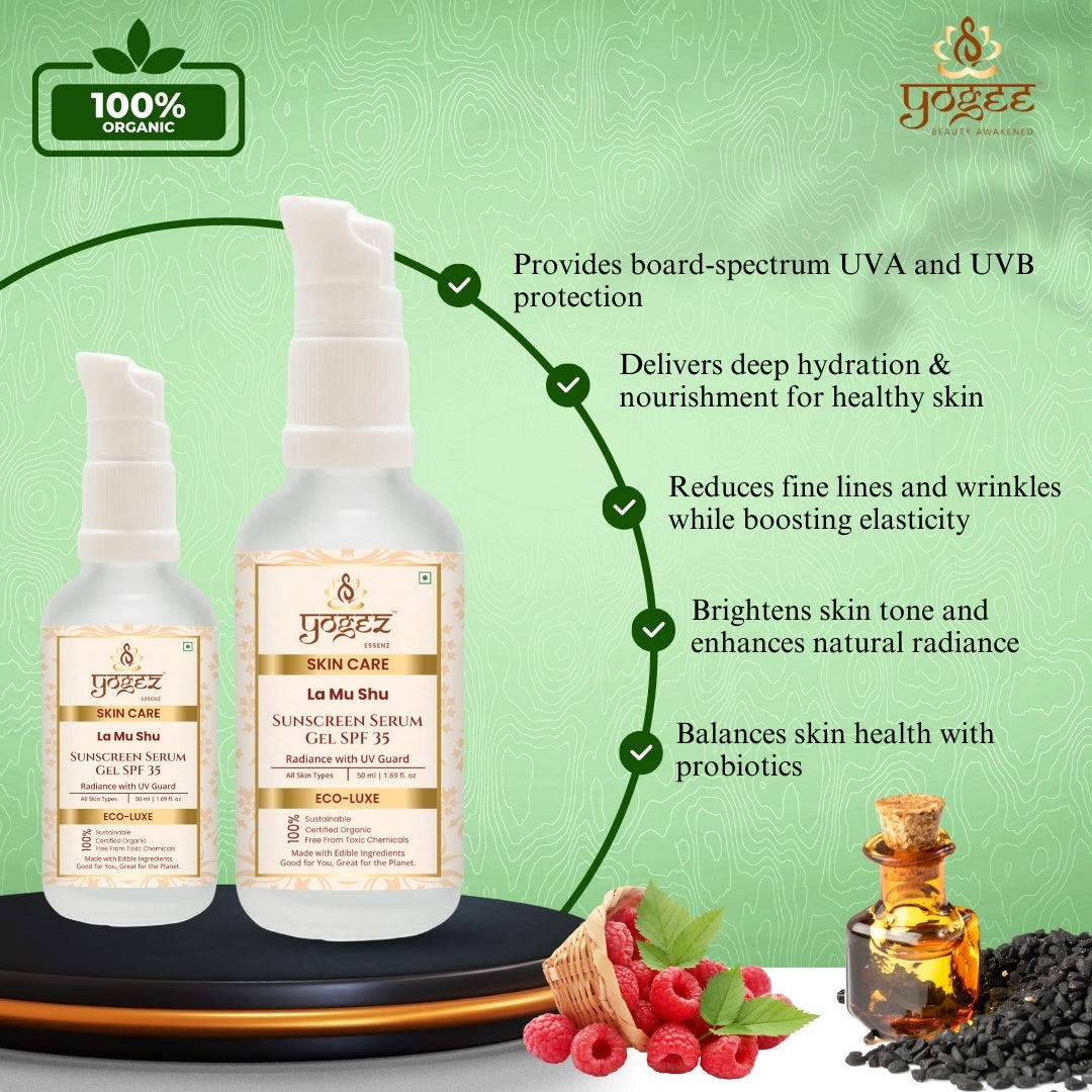 Yogez La Mu Shu Sunscreen Serum SPF 35 | Grocsy