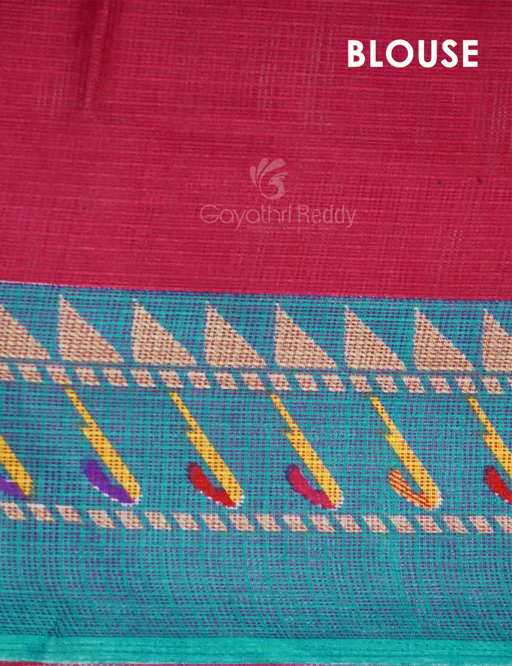 Rani Pink Colored with Buttes Semi Silk Kota Saree By Gayathri Reddy Designer Studio | Grocsy