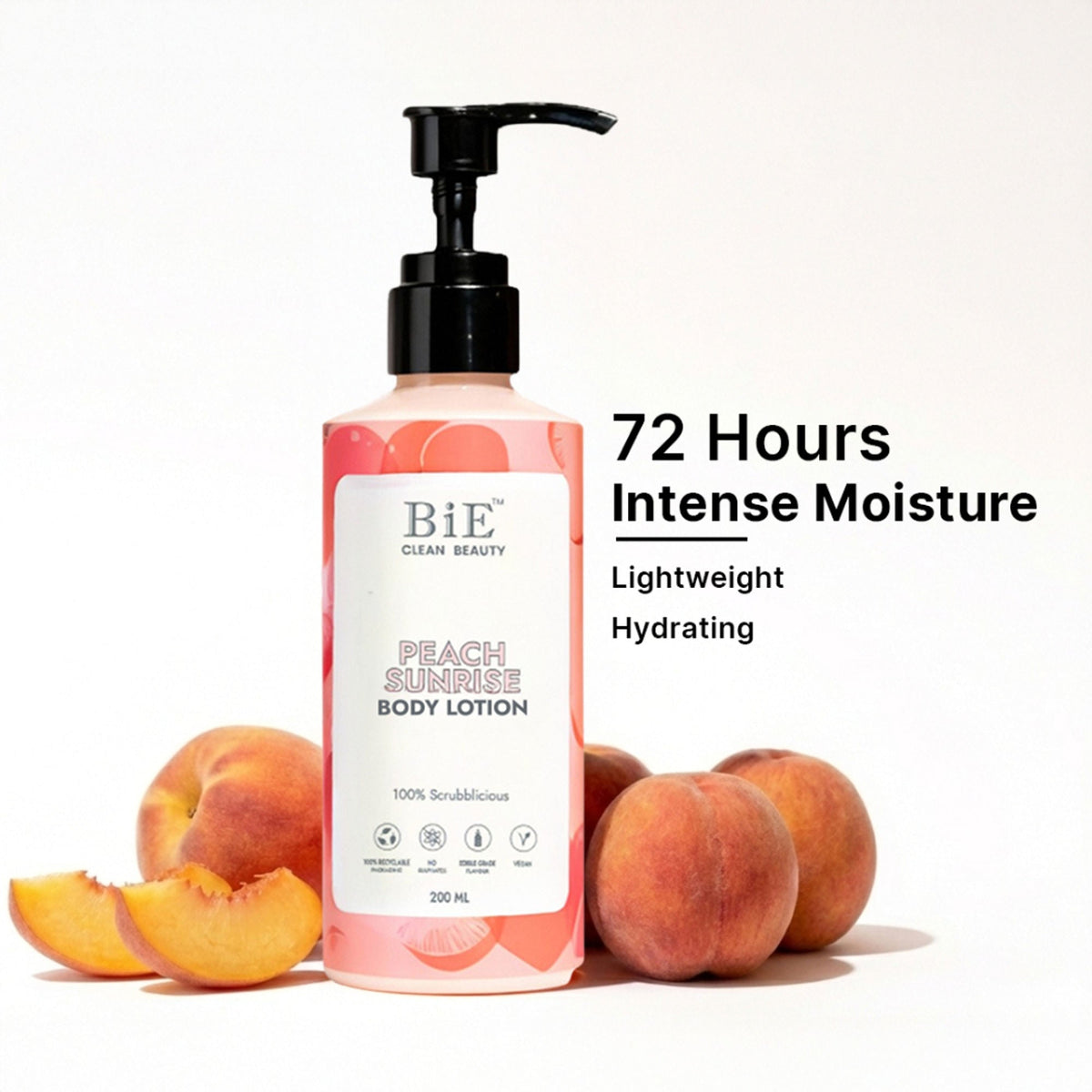 BiE Peach Sunrise Body Lotion with Hyaluronic Acid & Niacinamide | Grocsy