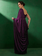 Sangria Embellished Beads and Stones Sarees | Grocsy