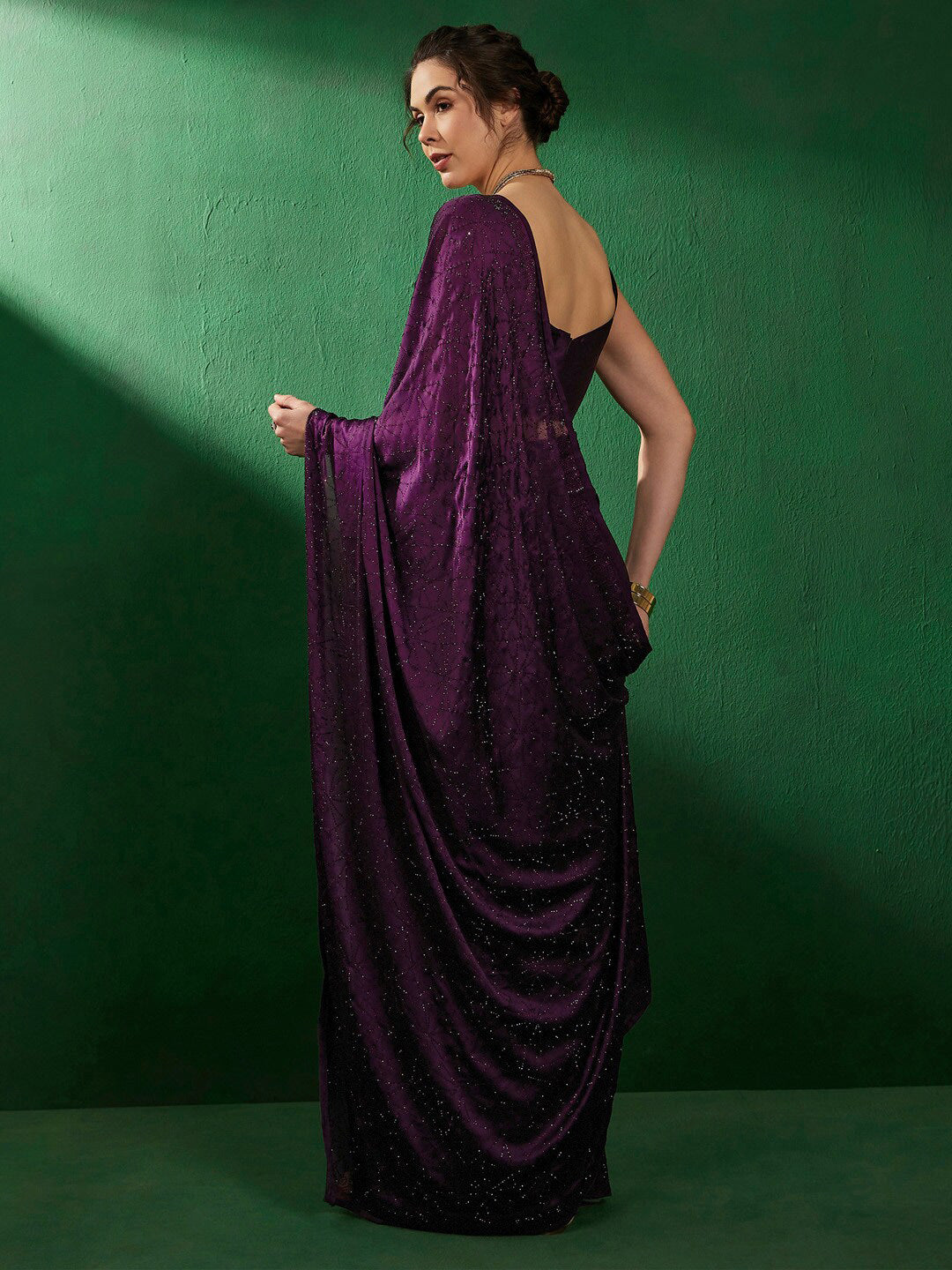 Sangria Embellished Beads and Stones Sarees | Grocsy