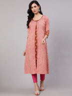 Aks Striped Cotton Kurta With Jacket | Grocsy