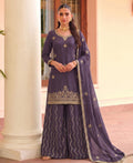 KC Lilac Ethnic Wear Ready Made Chinon Suit For Women | Grocsy