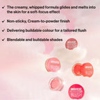 Makeup Revolution Mousse Blush - For Cheeks & Eyes Non Sticky-Soft Focus Effect - Blossom Rose Pink | Grocsy