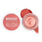 Makeup Revolution Mousse Blush - For Cheeks & Eyes Non Sticky-Soft Focus Effect - Grape Fruit Coral | Grocsy