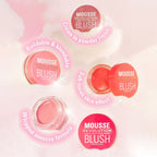 Makeup Revolution Mousse Blush - For Cheeks & Eyes Non Sticky-Soft Focus Effect - Passion Deep pink | Grocsy