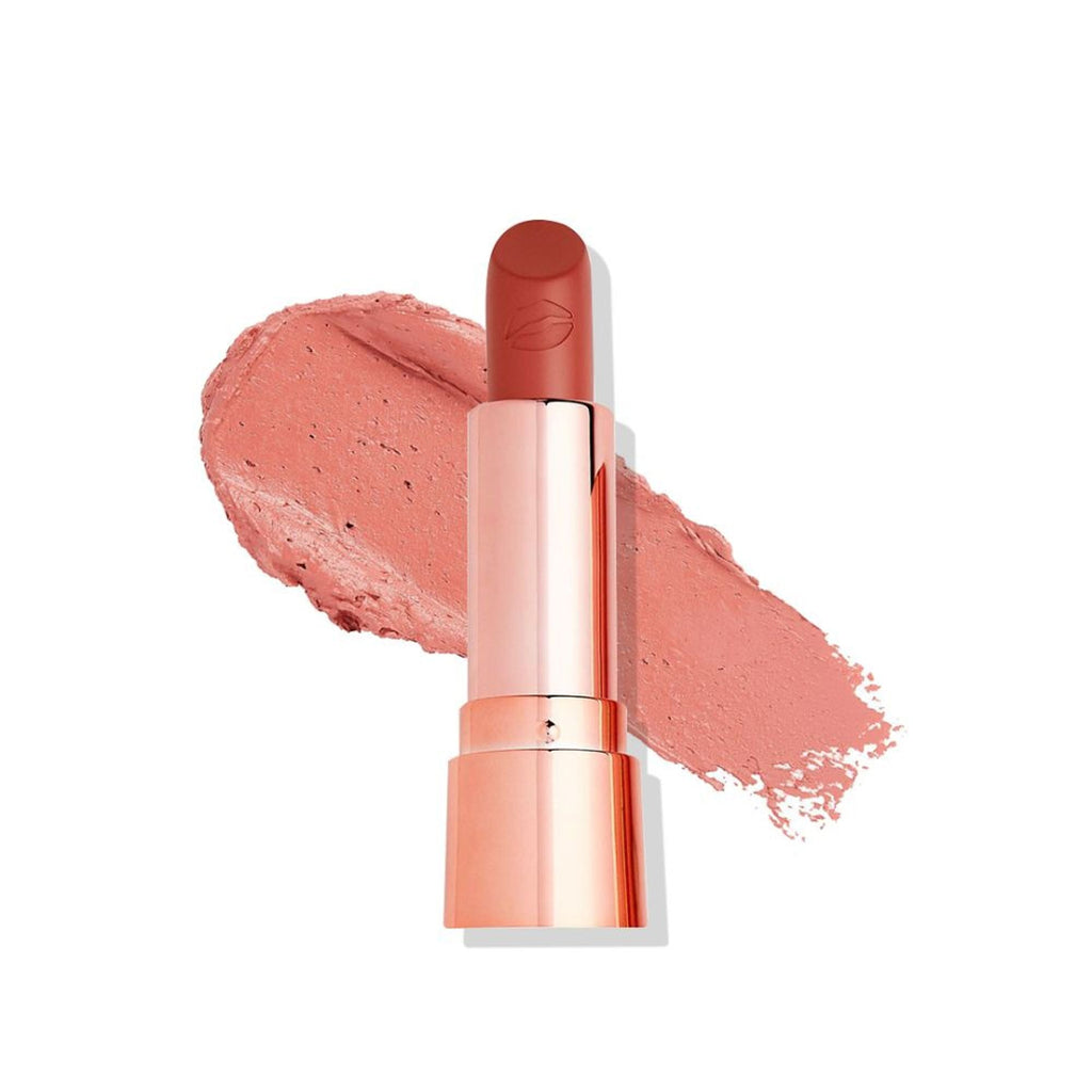 Makeup Revolution Satin Kiss Lipstick - Heart Race Peach Nude | Grocsy