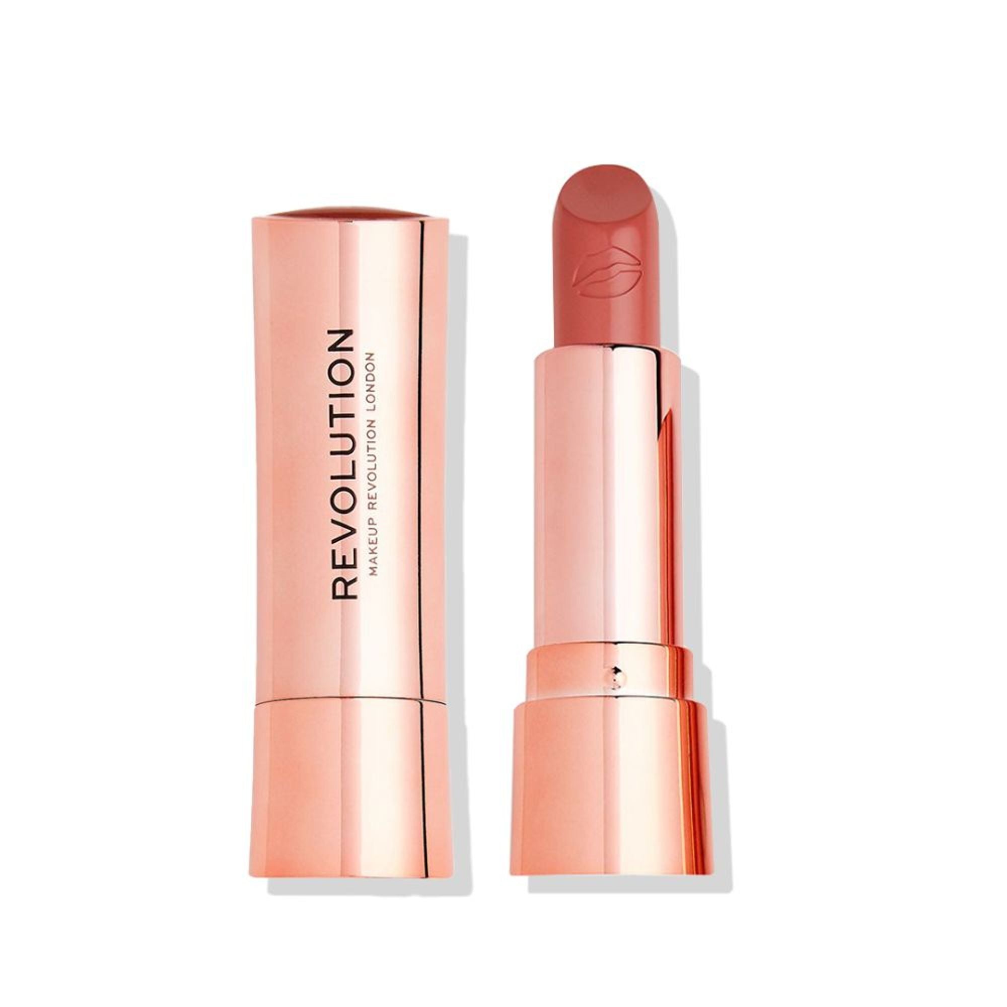 Makeup Revolution Satin Kiss Lipstick - Icon Nude | Grocsy