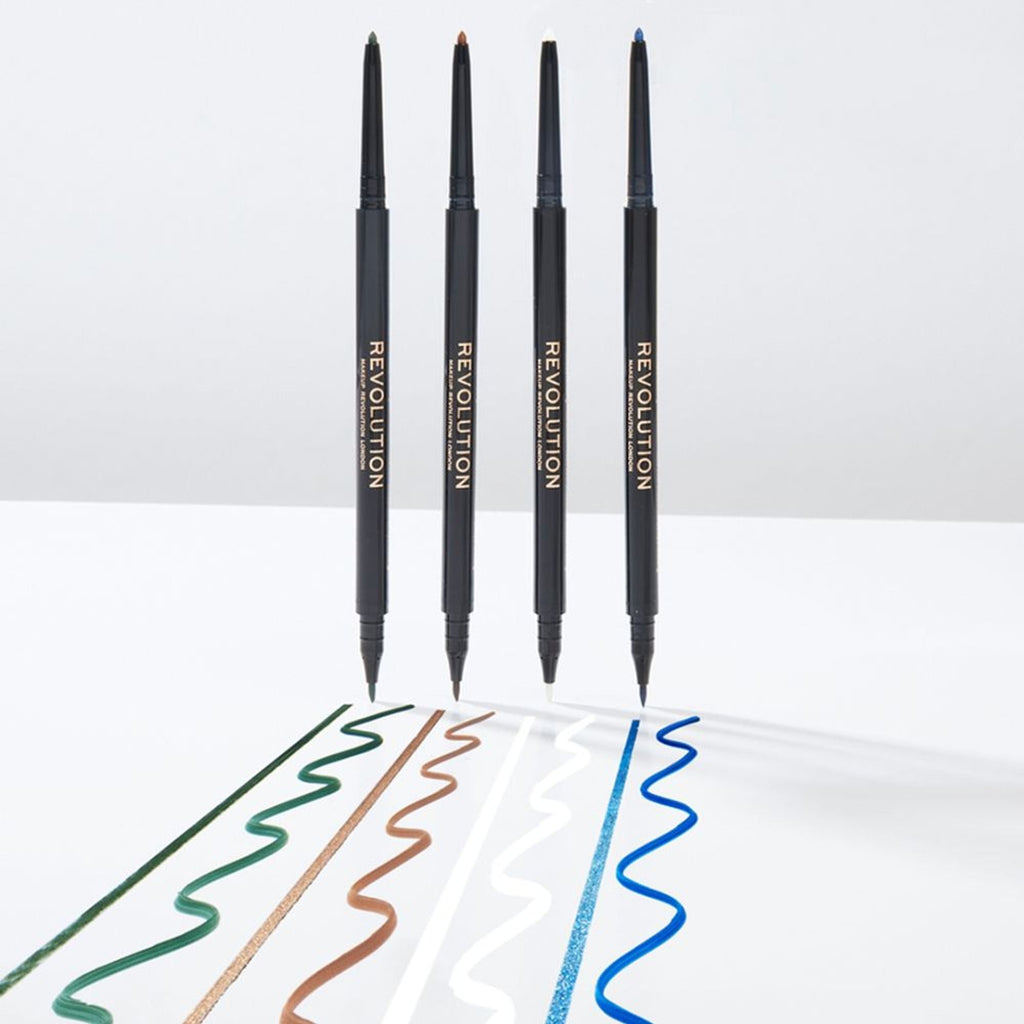 Makeup Revolution Felt & Kohl Eyeliner - White | Grocsy