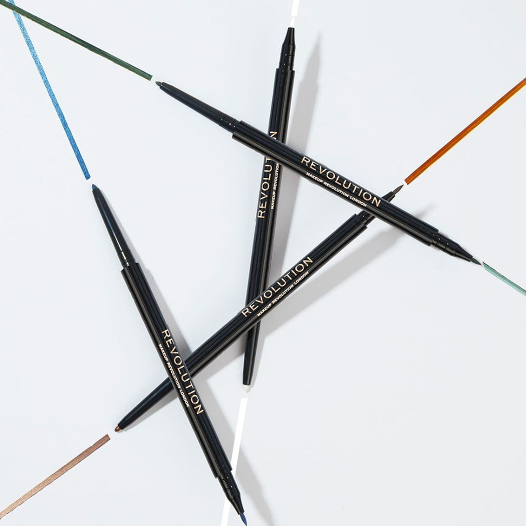 Makeup Revolution Felt & Kohl Eyeliner - White | Grocsy