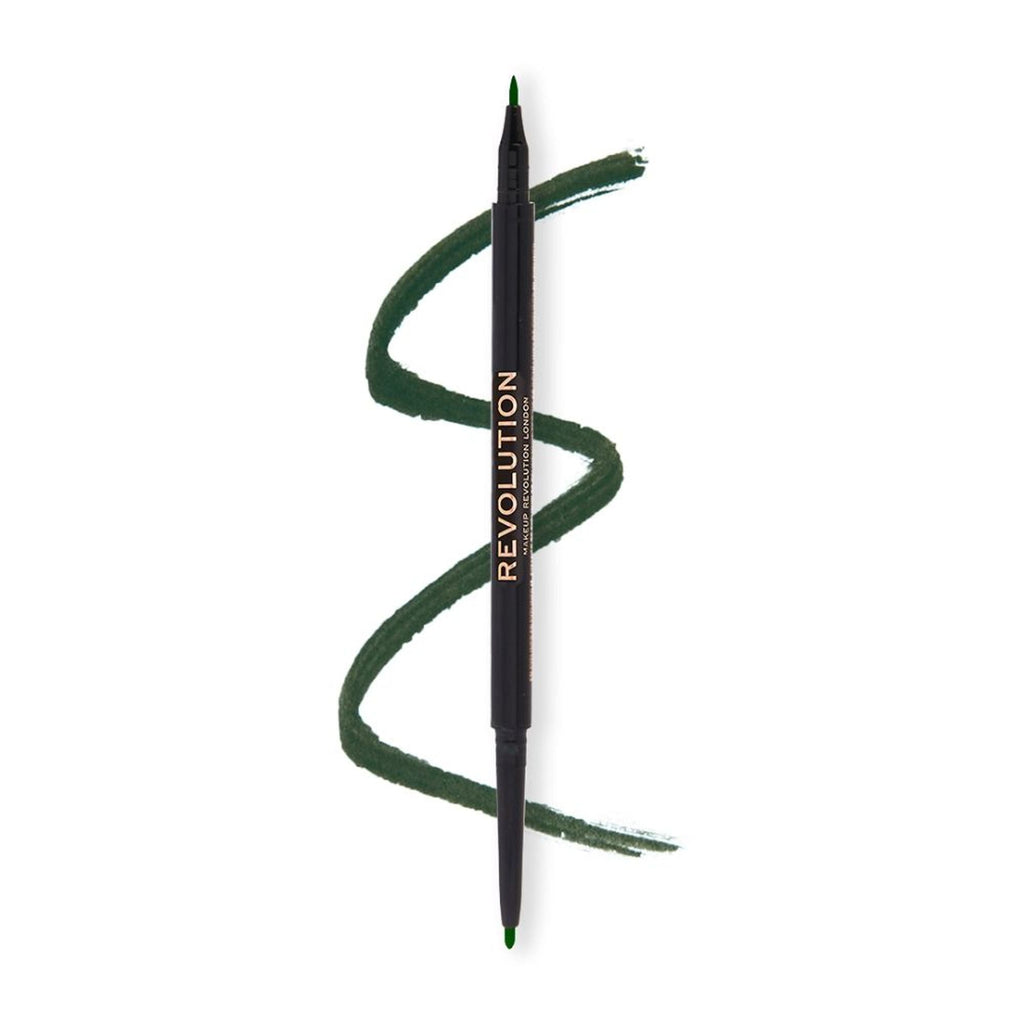 Makeup Revolution Felt & Kohl Eyeliner - Green | Grocsy