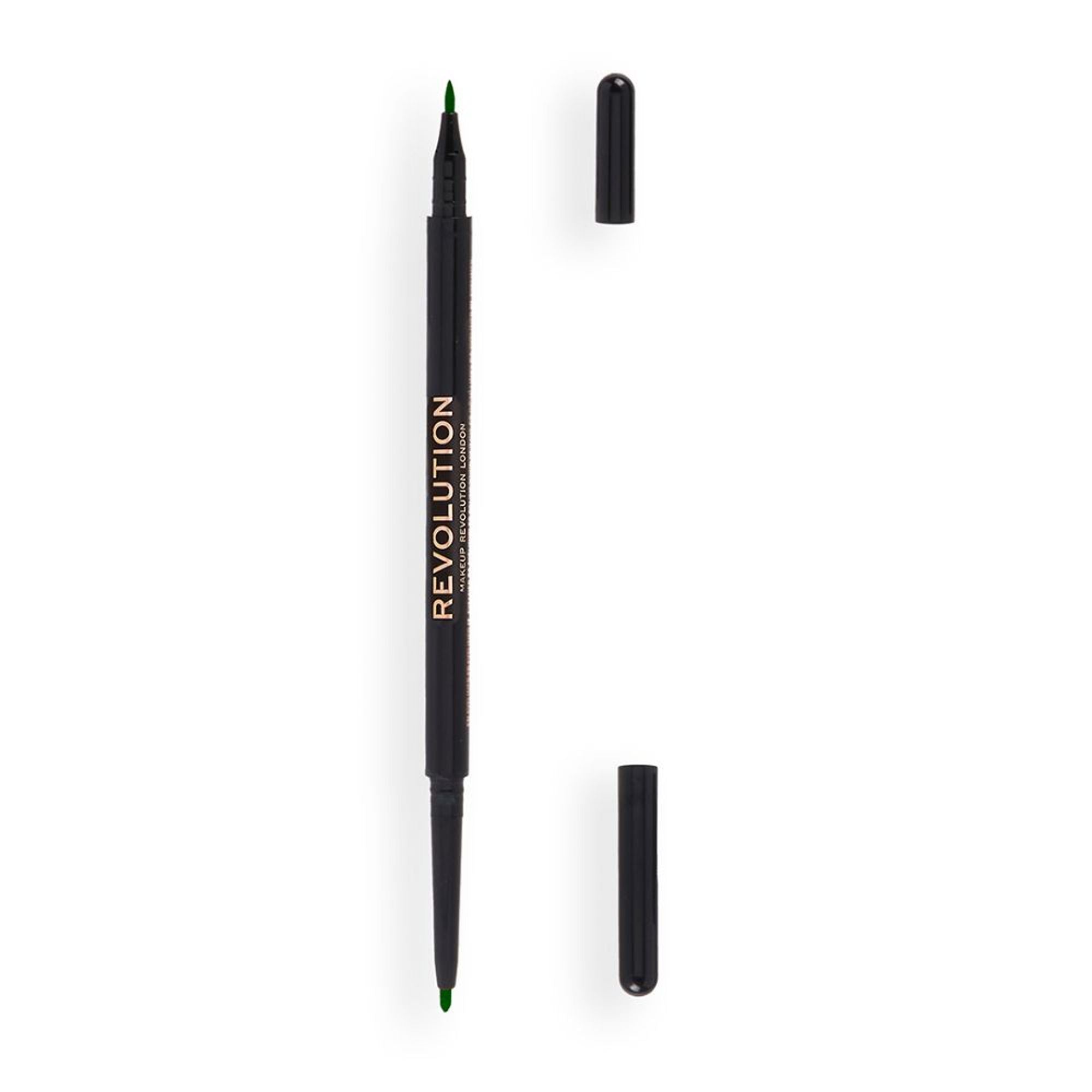 Makeup Revolution Felt & Kohl Eyeliner - Green | Grocsy