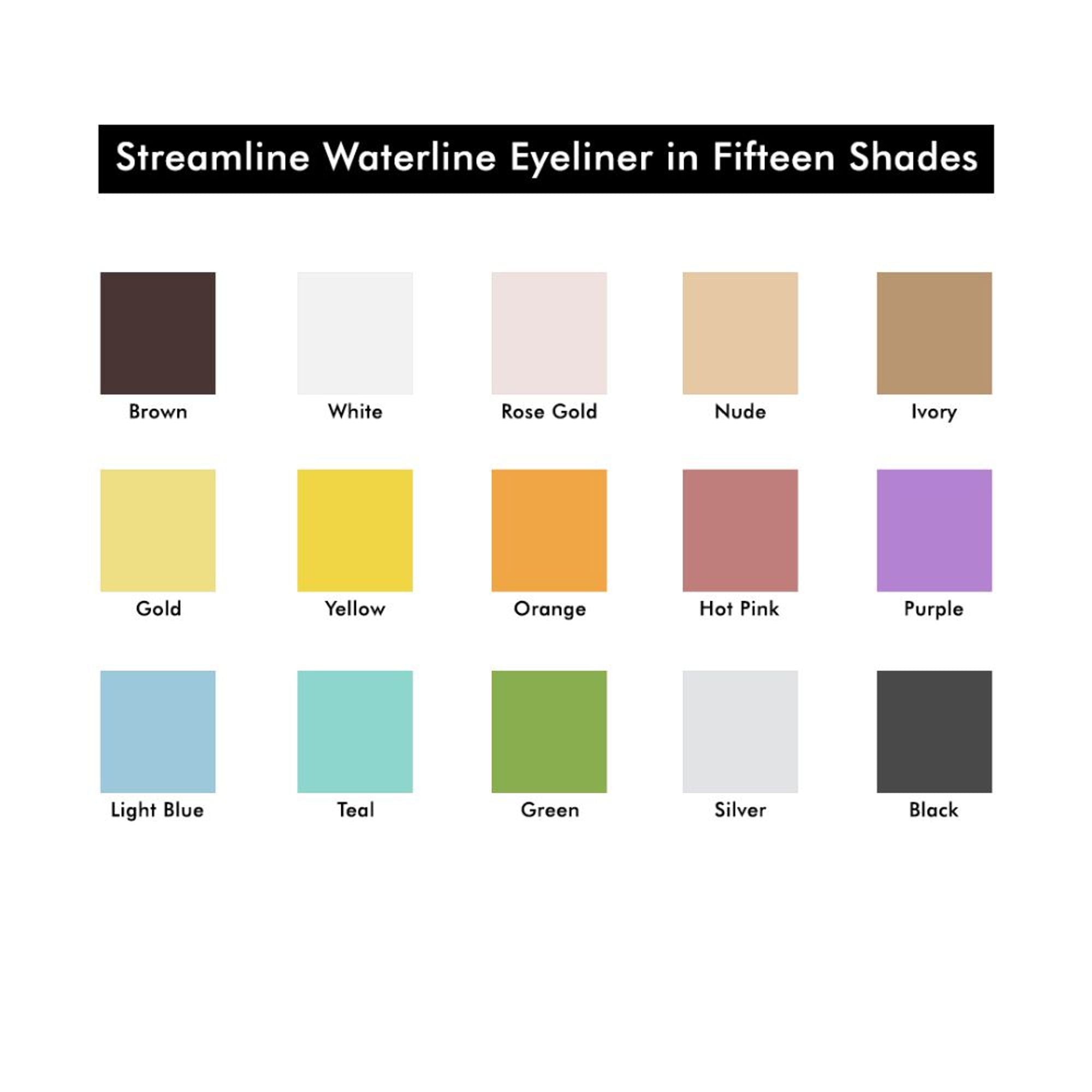 Makeup Revolution Streamline Waterline Eyeliner Pencil-Ultra Creamy Smudge Proof Smokey Looks - Teal | Grocsy