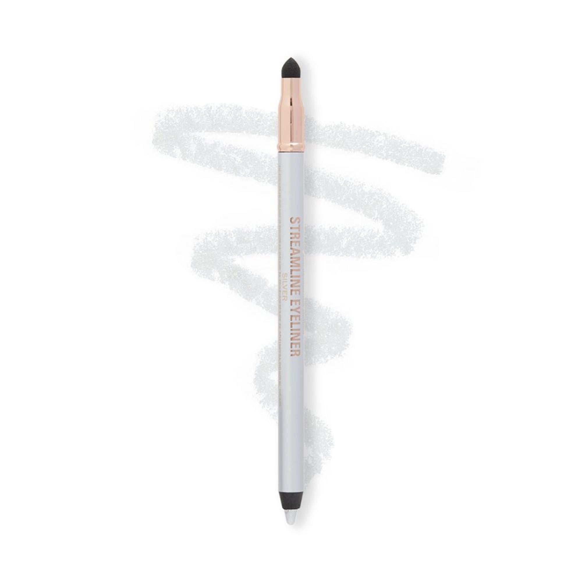 Makeup Revolution Streamline Waterline Eyeliner Pencil-Ultra Creamy Smudge Proof Smokey Looks - Silver | Grocsy