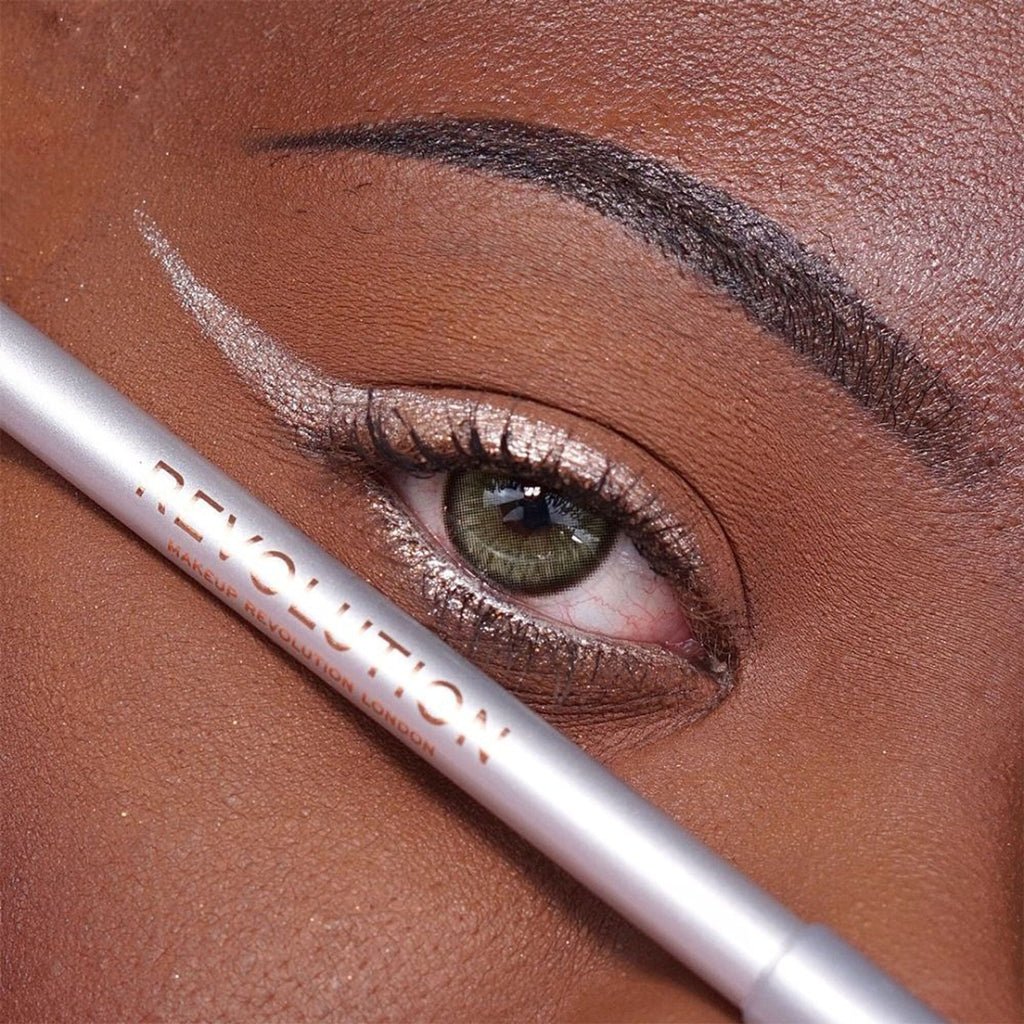 Makeup Revolution Streamline Waterline Eyeliner Pencil-Ultra Creamy Smudge Proof Smokey Looks - Silver | Grocsy