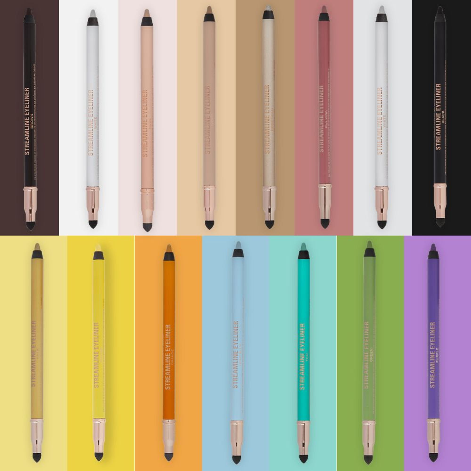 Makeup Revolution Streamline Waterline Eyeliner Pencil-Ultra Creamy Smudge Proof Smokey Looks - Silver | Grocsy