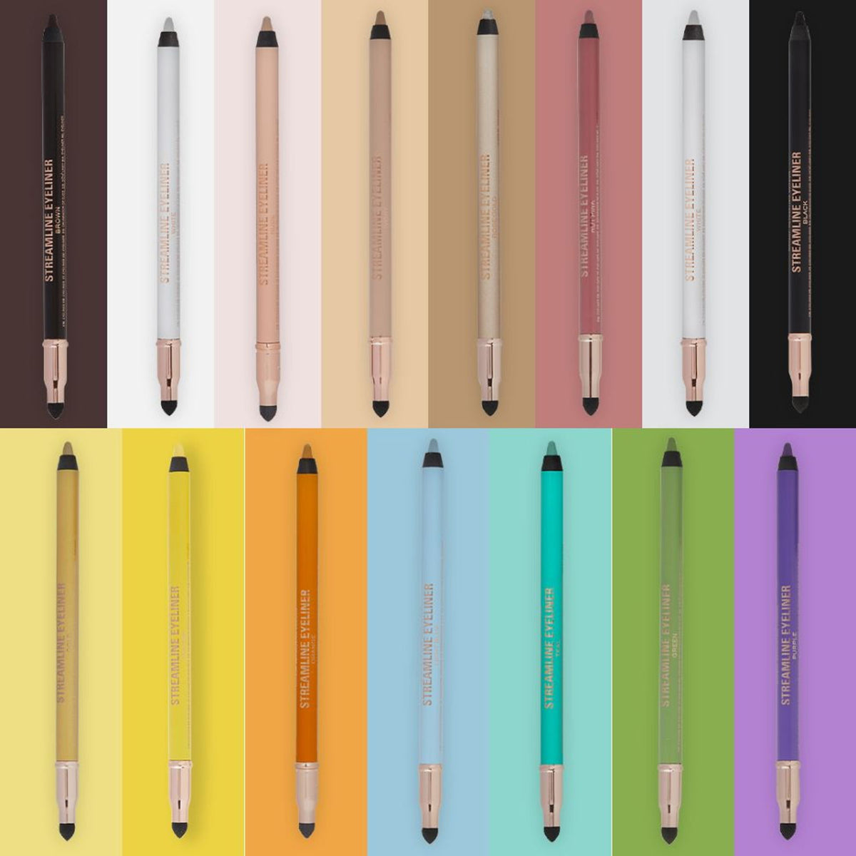 Makeup Revolution Streamline Waterline Eyeliner Pencil-Ultra Creamy Smudge Proof Smokey Looks - Light Blue | Grocsy