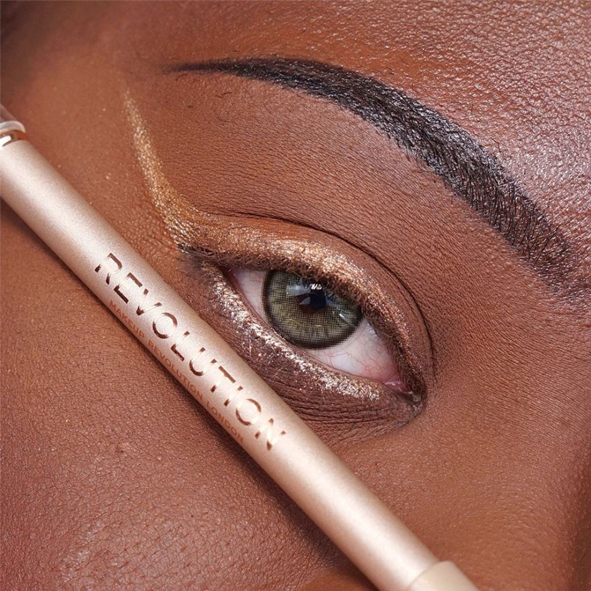 Makeup Revolution Streamline Waterline Eyeliner Pencil-Ultra Creamy Smudge Proof Smokey Looks - Rose Gold | Grocsy