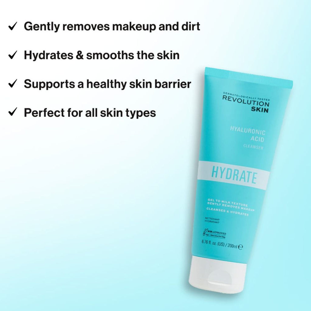 Makeup Revolution Skincare Hyaluronic Acid Cleanser | Grocsy