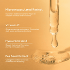 Asaya 0.2% Retinol Peptide Night Serum, Beginner Friendly Anti Aging Face Serum With Vit C | Grocsy