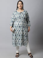 TAG 7 Women Plus Size Off White Solid Ankle Length Leggings | Grocsy