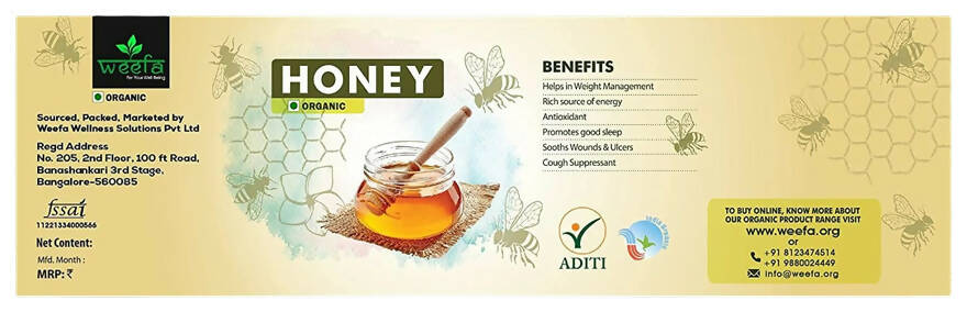 Weefa Organic Honey | Grocsy