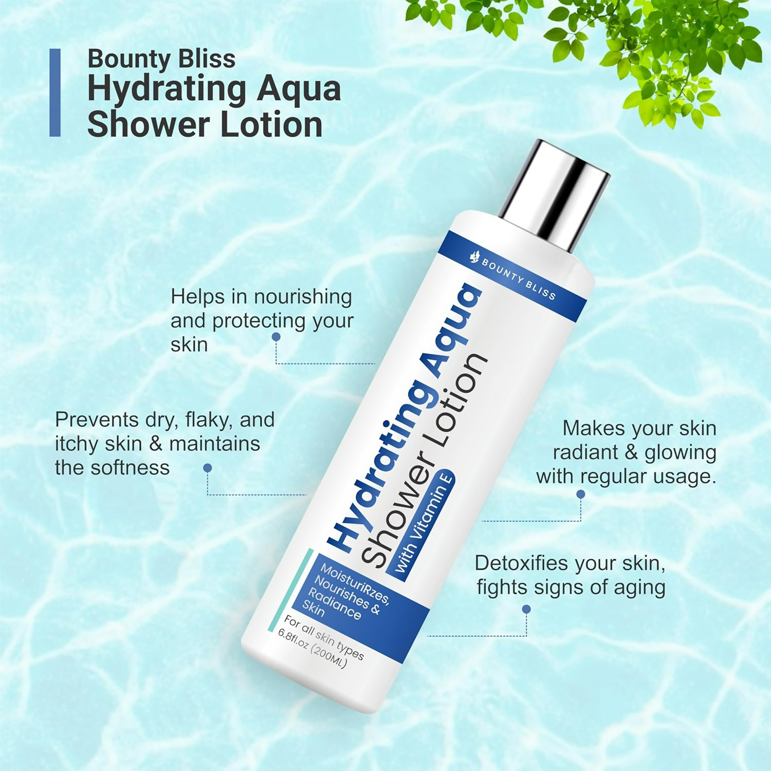 Bounty Bliss Hydrating Aqua Shower Lotion - Nourishing Moisture | Grocsy